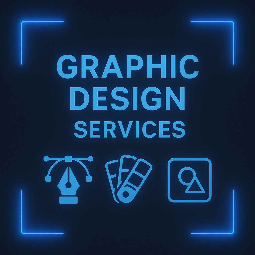 Graphic design banner with pen tool and color palette icons.