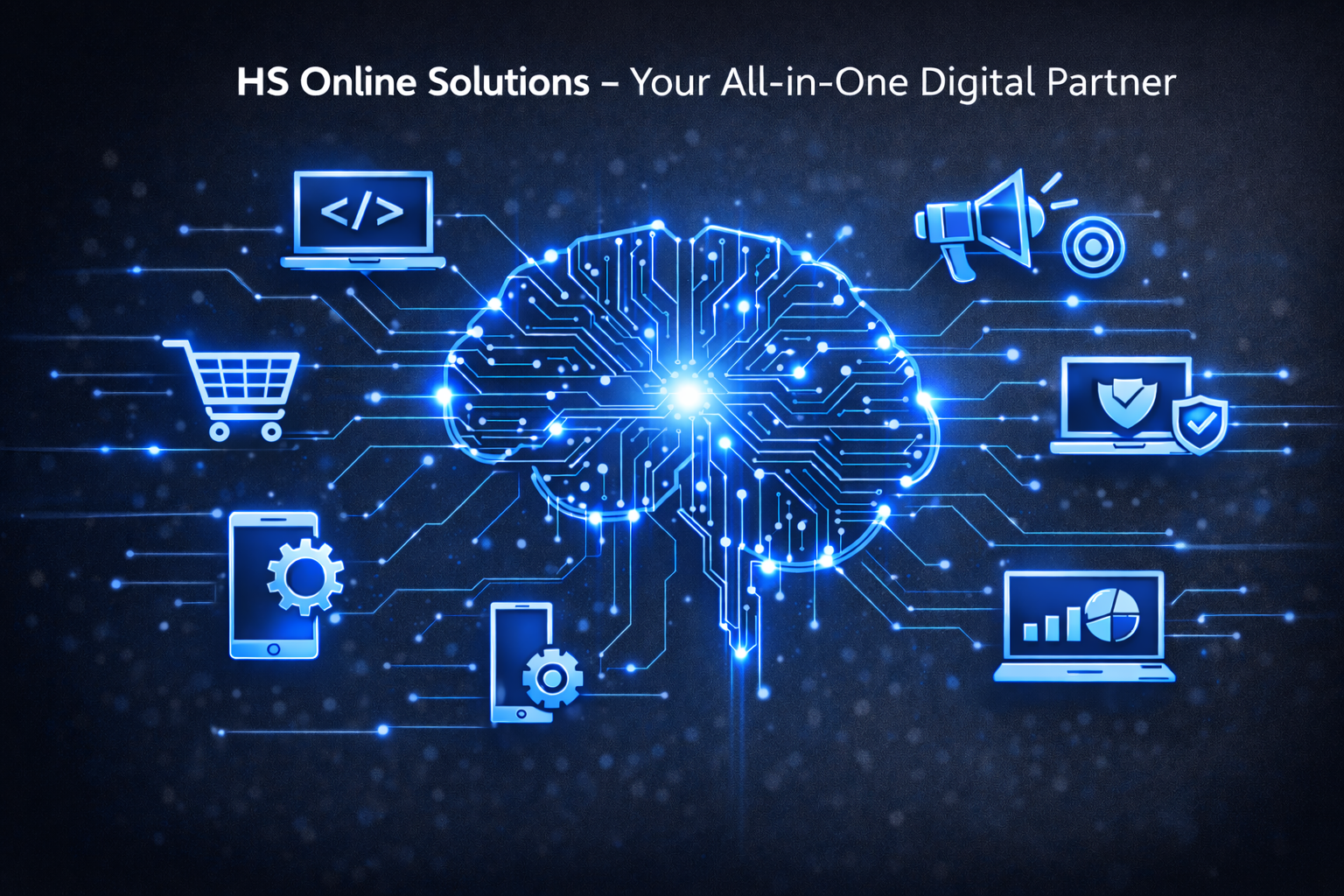 SEO, e-commerce development, mobile app development, digital marketing, AI automation, IT solutions, and data analytics